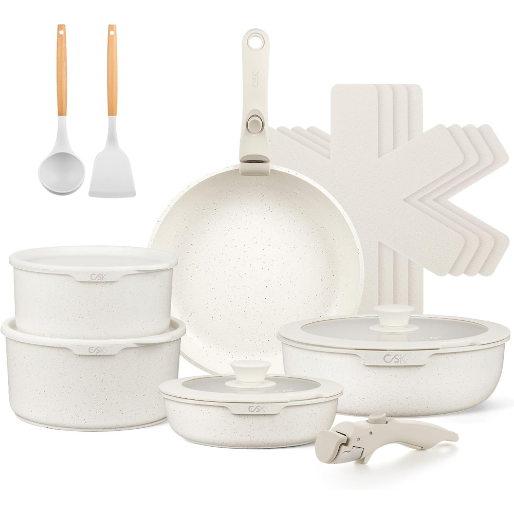 Set oale Breeze Creme, aluminiu, 17 piese