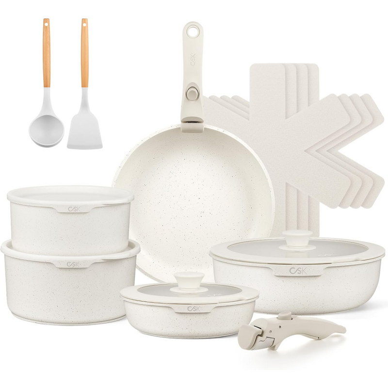Set oale Breeze Creme, aluminiu, 17 piese