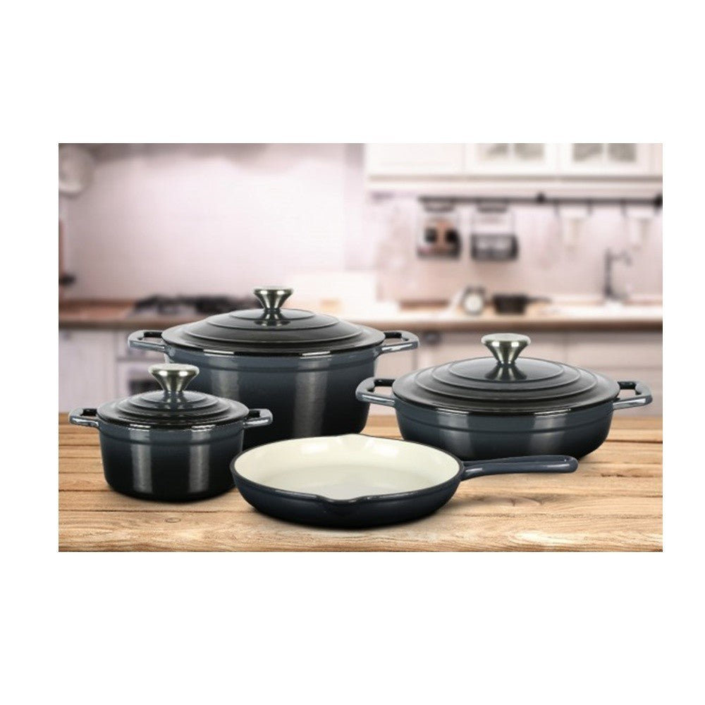 Set oale fonta masiva Xanten Premium Gray, emailate 4 piese