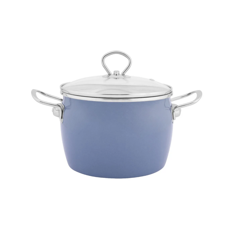 Set oale Balbina blue, emailate, 8 piese, cu inductie