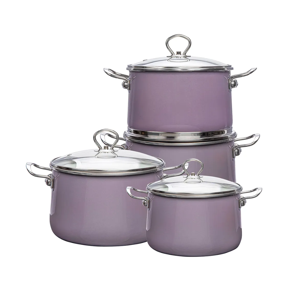 Set oale Izydor Mov, emailate, 8 piese, cu inductie