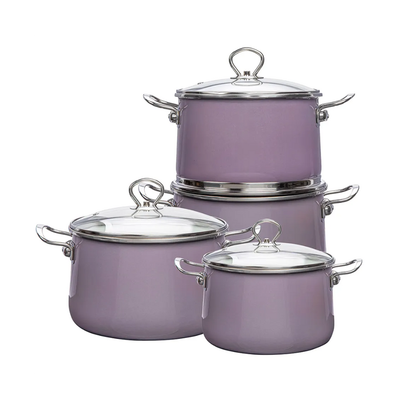 Set oale Izydor Mov, emailate, 8 piese, cu inductie