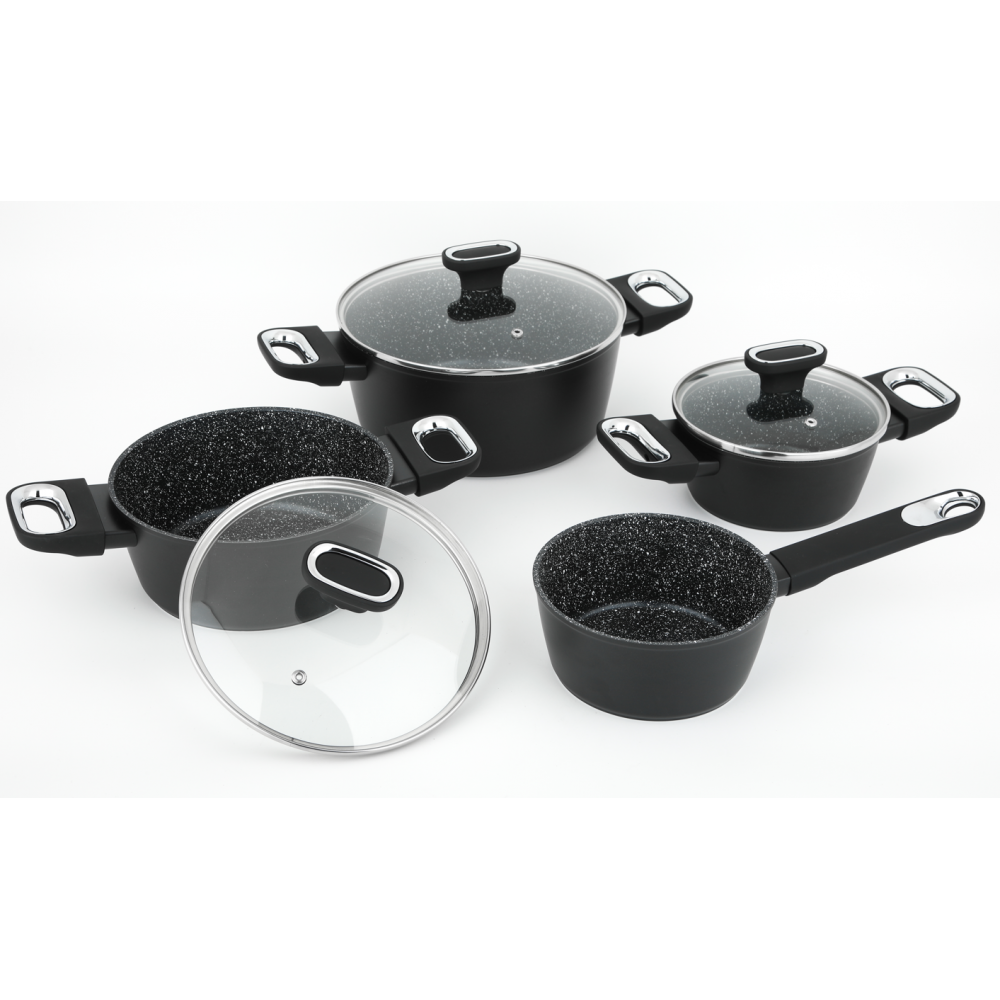 Set oale Marburg Plus, aluminiu, negru, antiaderente