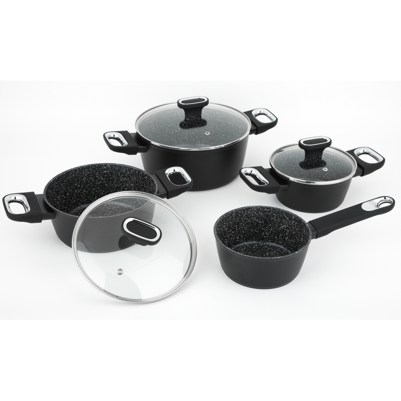 Set oale Marburg Plus, aluminiu, negru, antiaderente