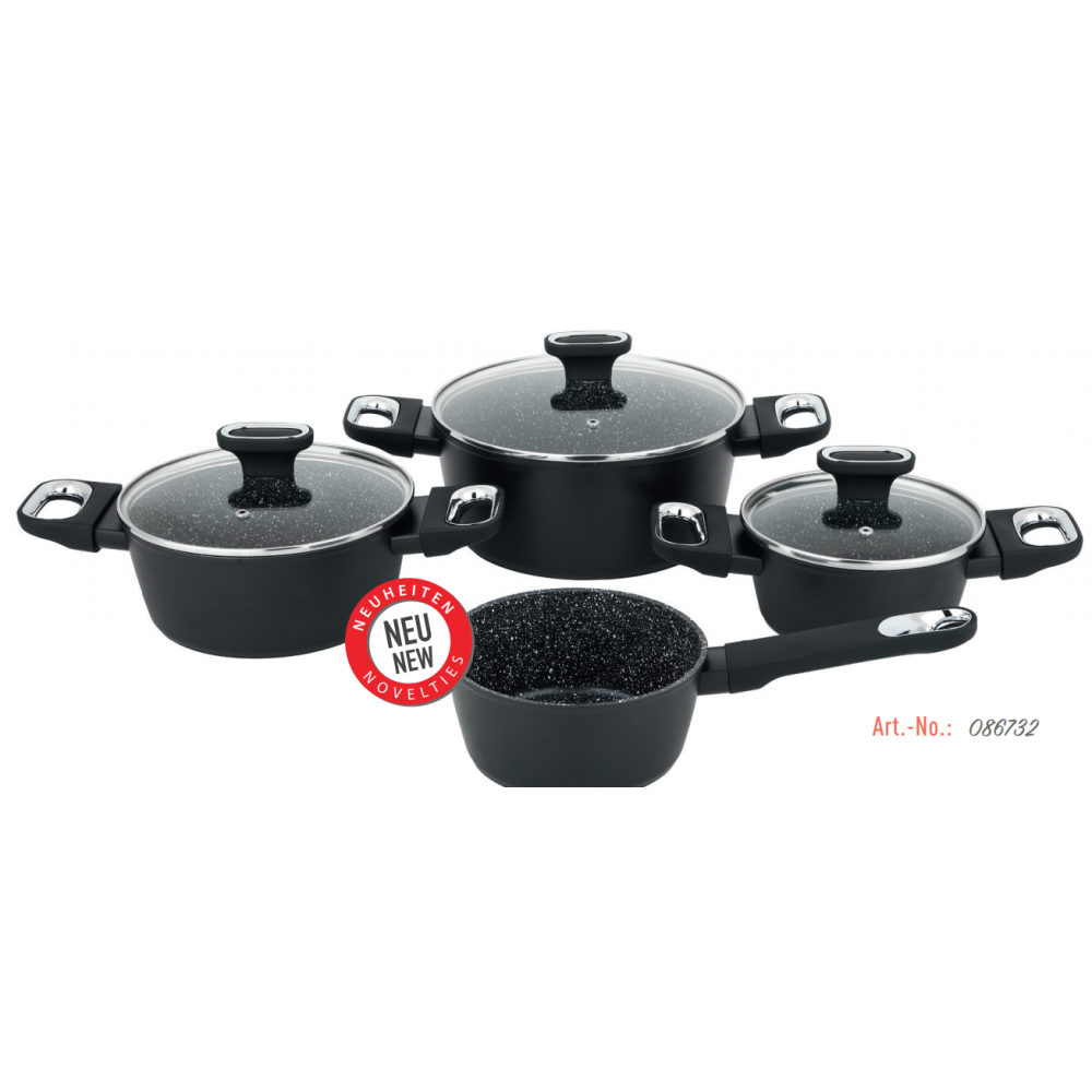 Set oale Marburg Plus, aluminiu, negru, antiaderente