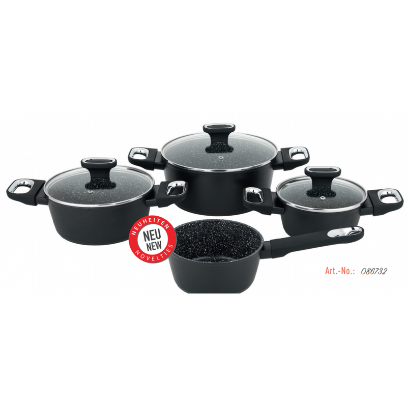 Set oale Marburg Plus, aluminiu, negru, antiaderente