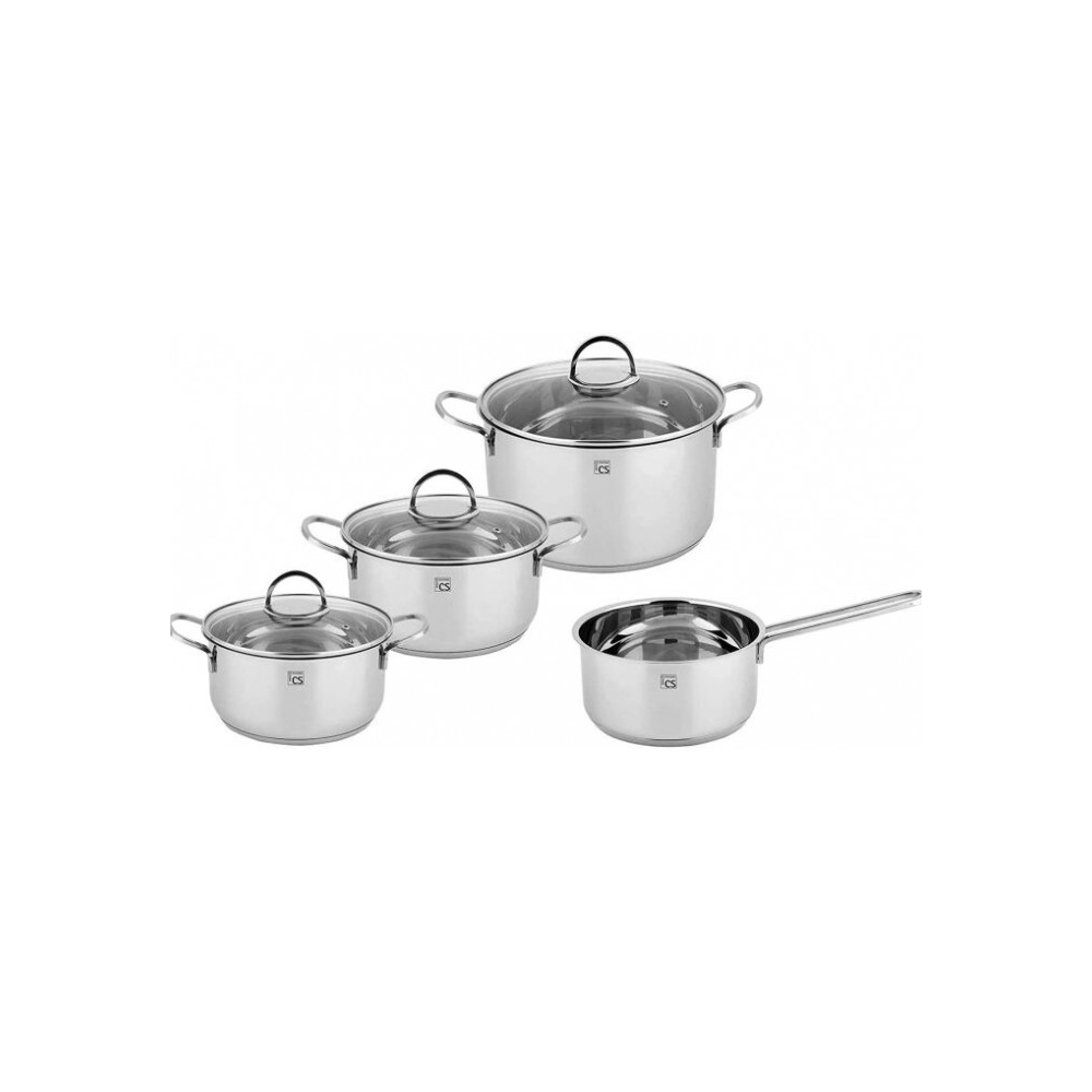 Set oale Trier, inox, cu capac, cu inductie, 7 piese