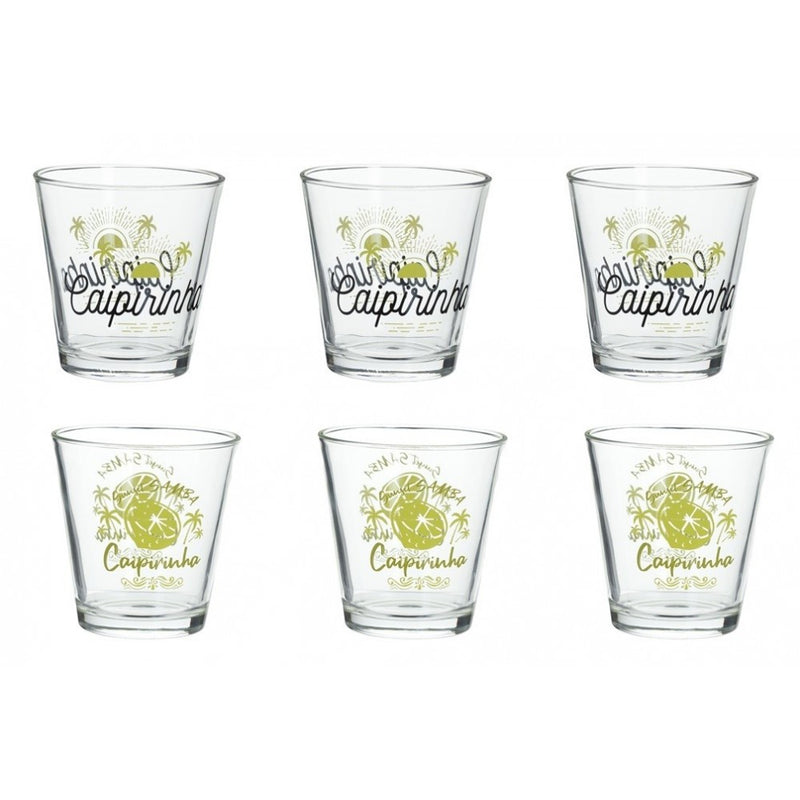 Set 6 pahare Caipirinha, sticla, 250 ml, 8.5x8.8 cm
