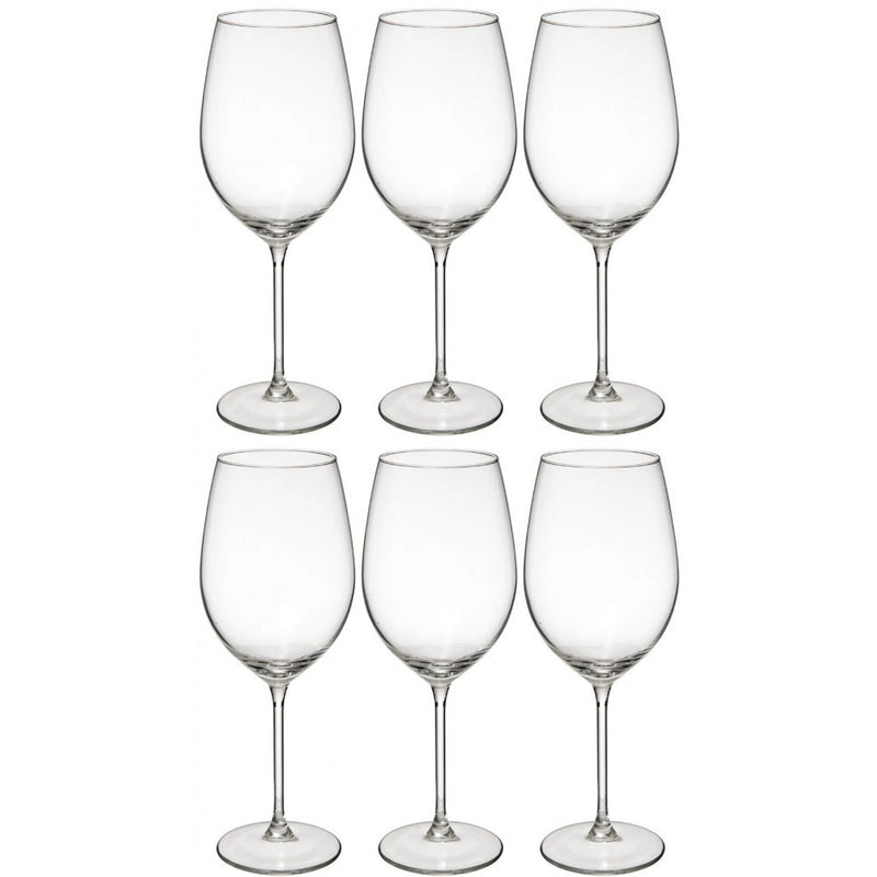 Set pahare vin SG Lina, sticla, cu picior, 540 ml, 8.8 x H. 23.5 cm, 6 piese
