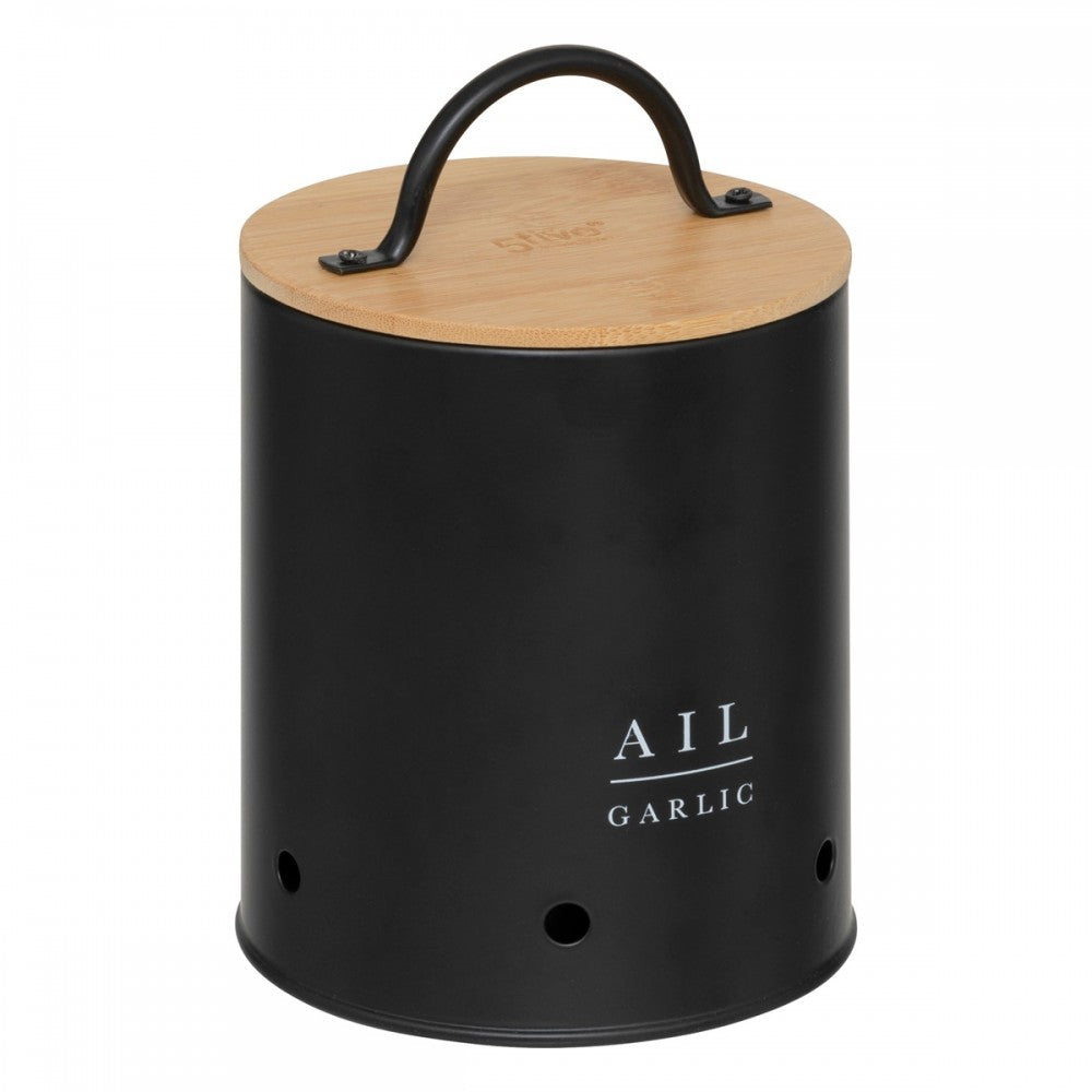 Set recipiente legume Arfenz, metal, negru,