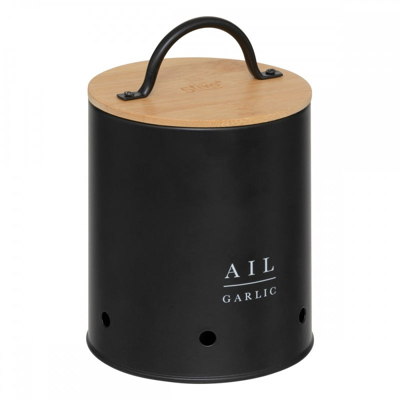 Set recipiente legume Arfenz, metal, negru,