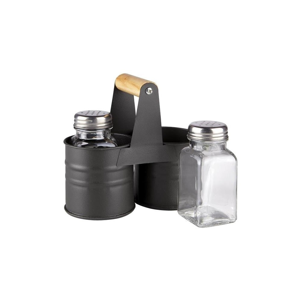Set sare si piper Retro, 3 piese, 4 x 9 cm