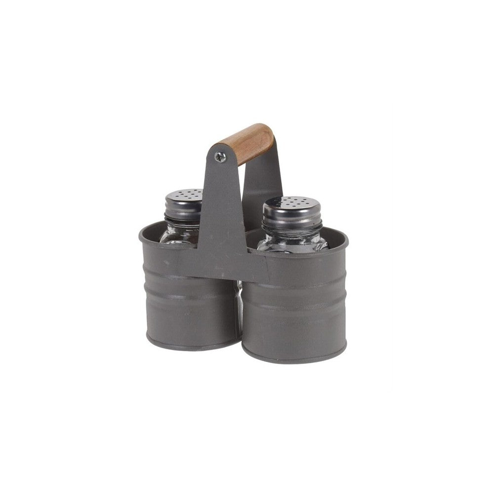 Set sare si piper Retro, 3 piese, 4 x 9 cm