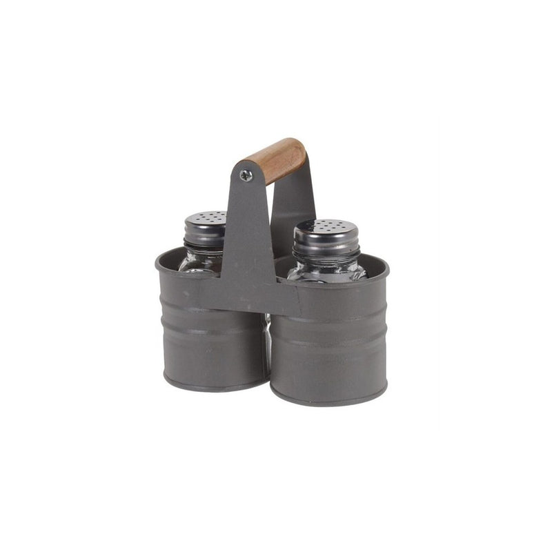 Set sare si piper Retro, 3 piese, 4 x 9 cm