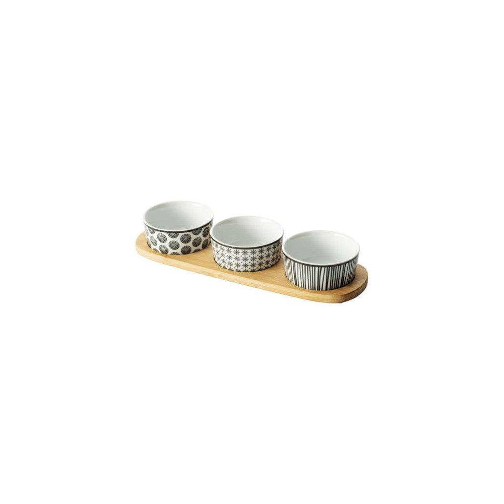 Set servire aperitiv Bohemia, portelan, 29.5 x 9.5 x 4.5 cm