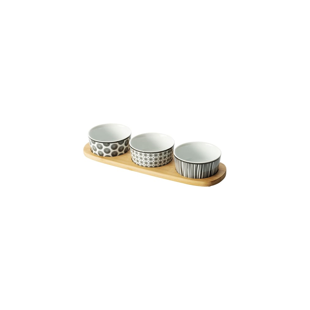 Set servire aperitiv Bohemia, portelan, 29.5 x 9.5 x 4.5 cm