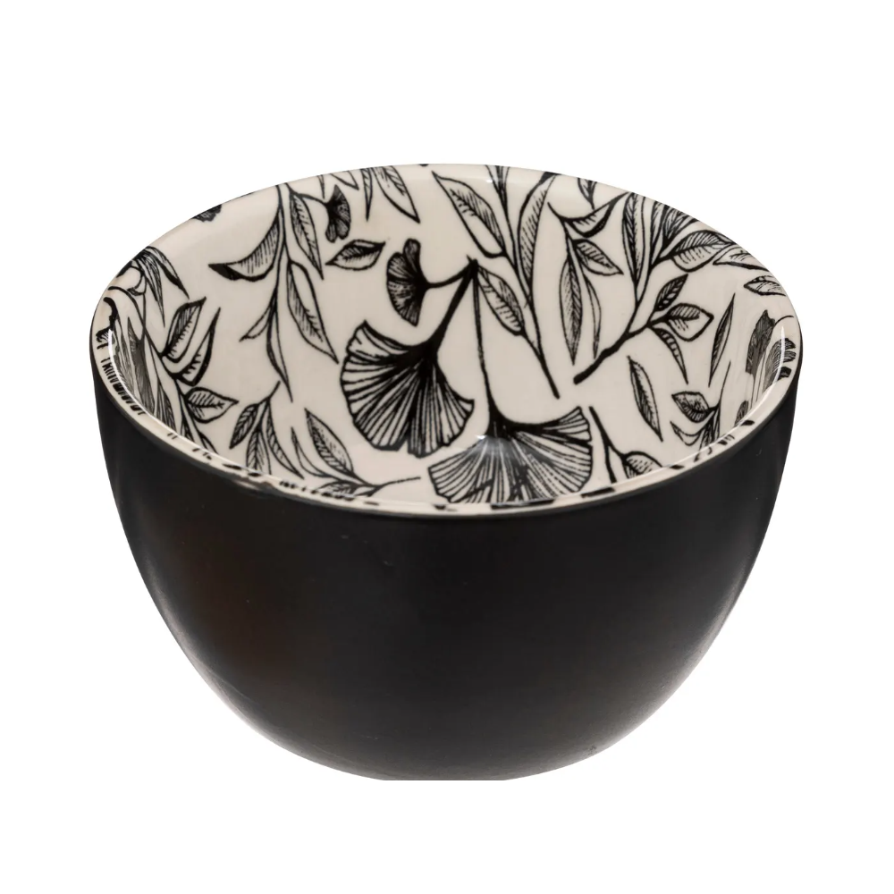 Set servire aperitiv Kelia, ceramica, lemn, 28 x H. 6 cm