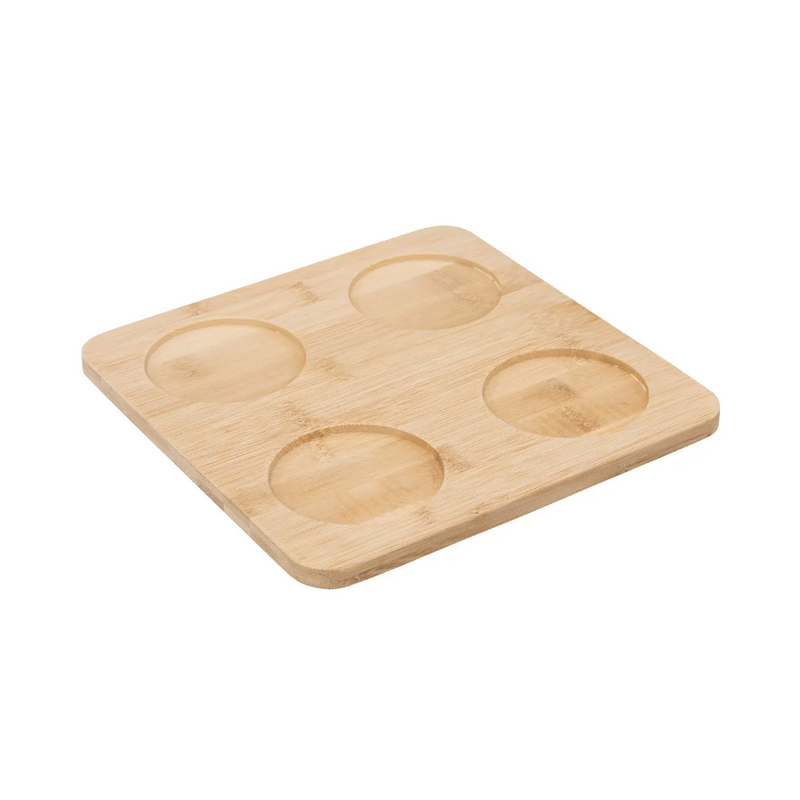 Set servire Bistrot, ceramica, lemn, 4 boluri, 22 x 22 x H 6.30 cm