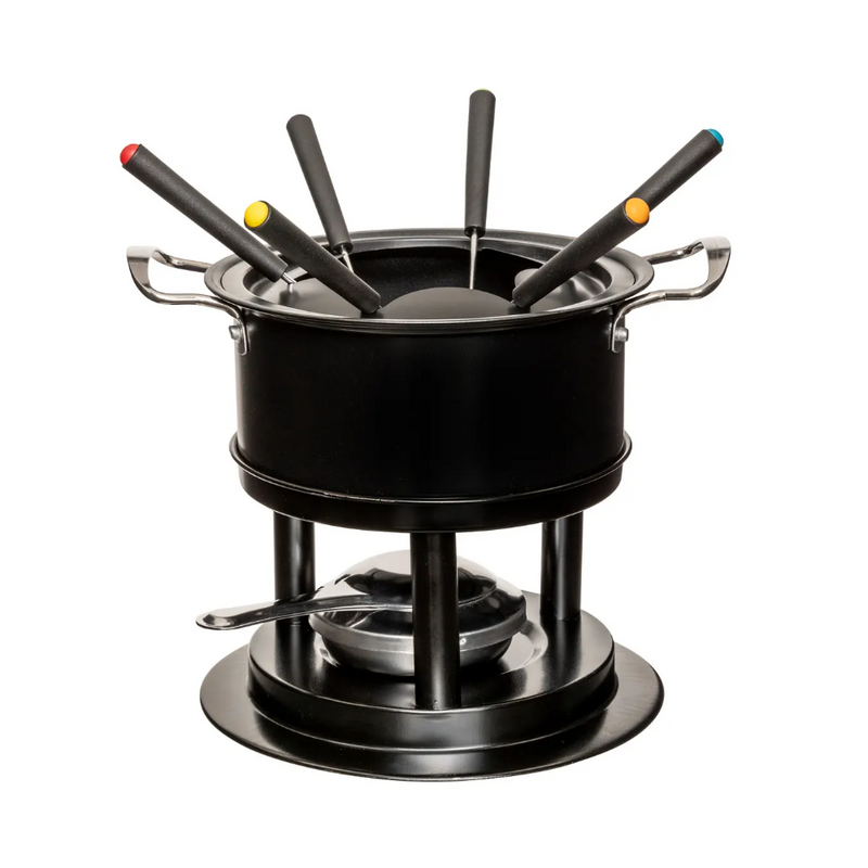 Set servire Fondue SG Black, inox, 6 persoane, 19 x 17 cm