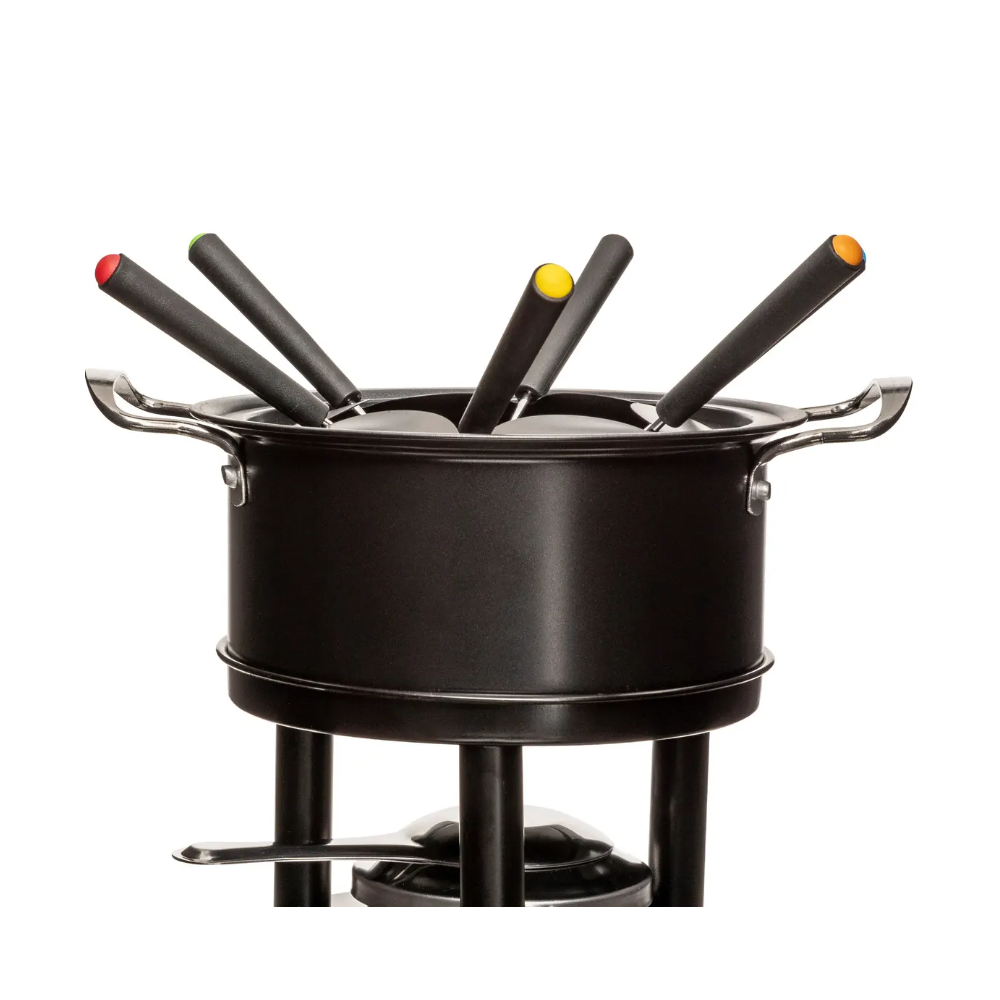 Set servire Fondue SG Black, inox, 6 persoane, 19 x 17 cm