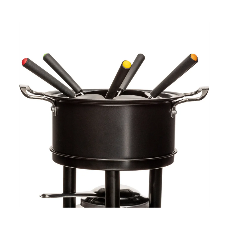 Set servire Fondue SG Black, inox, 6 persoane, 19 x 17 cm