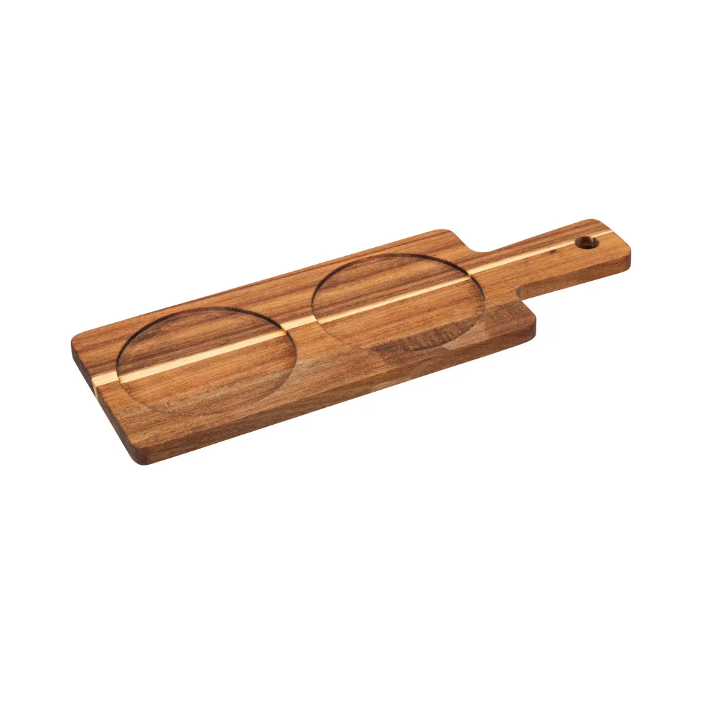 Set servire Soleya, ceramica, lemn, 11 x H. 6 cm