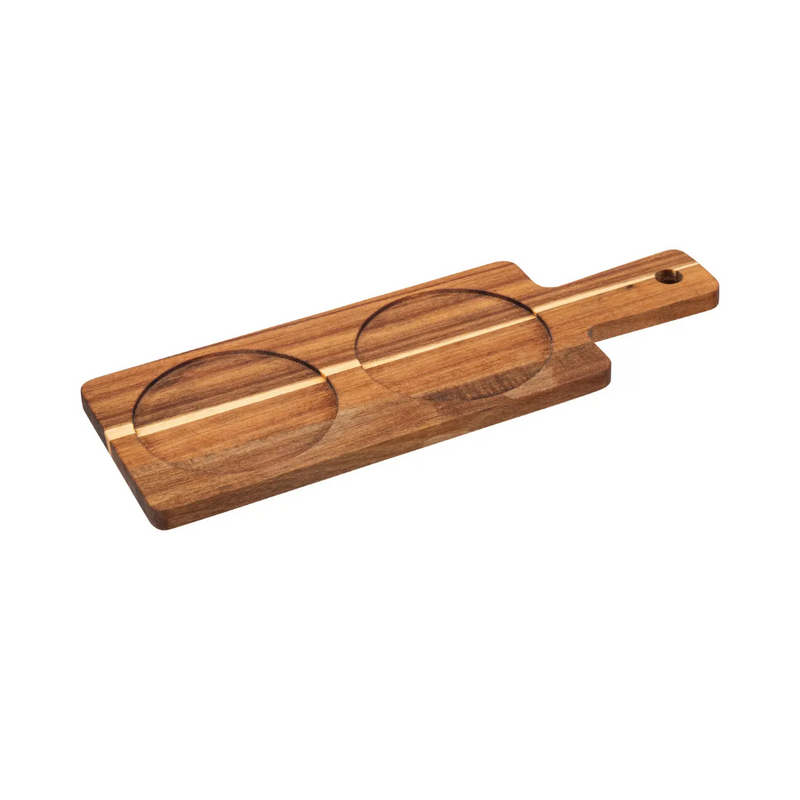 Set servire Soleya, ceramica, lemn, 11 x H. 6 cm
