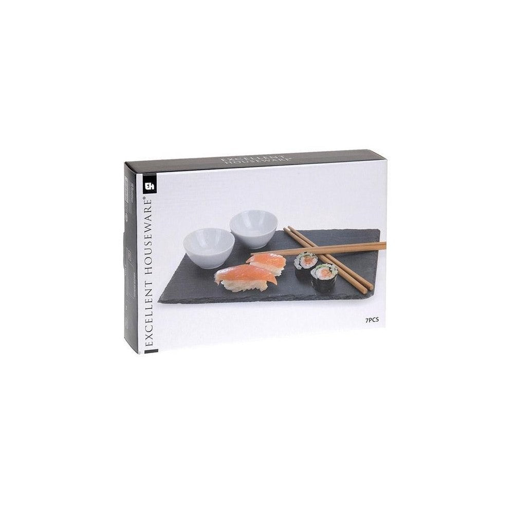 Set servire sushi Amuse, ardezie, 7 piese