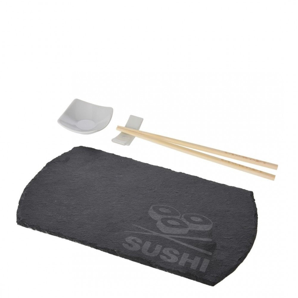 Set servire Sushi Komo, piatra, 30x18 cm, 4 piese