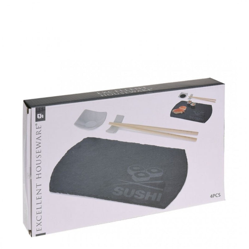 Set servire Sushi Komo, piatra, 30x18 cm, 4 piese