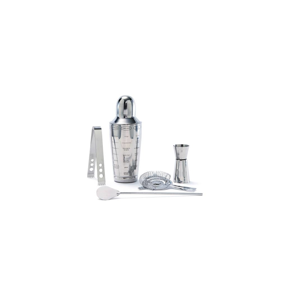 Set Shaker si acacesorii bar SG, inox, 5 piese