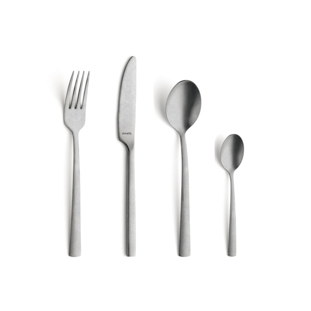 Set tacamuri Amefa Vintage Grey Satin, inox, 2 mm, 16 piese