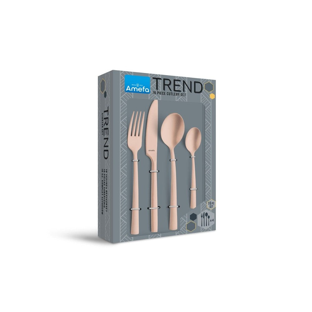 Set tacamuri Amefa Vintage Cooper, inox, 2 mm, 16 piese