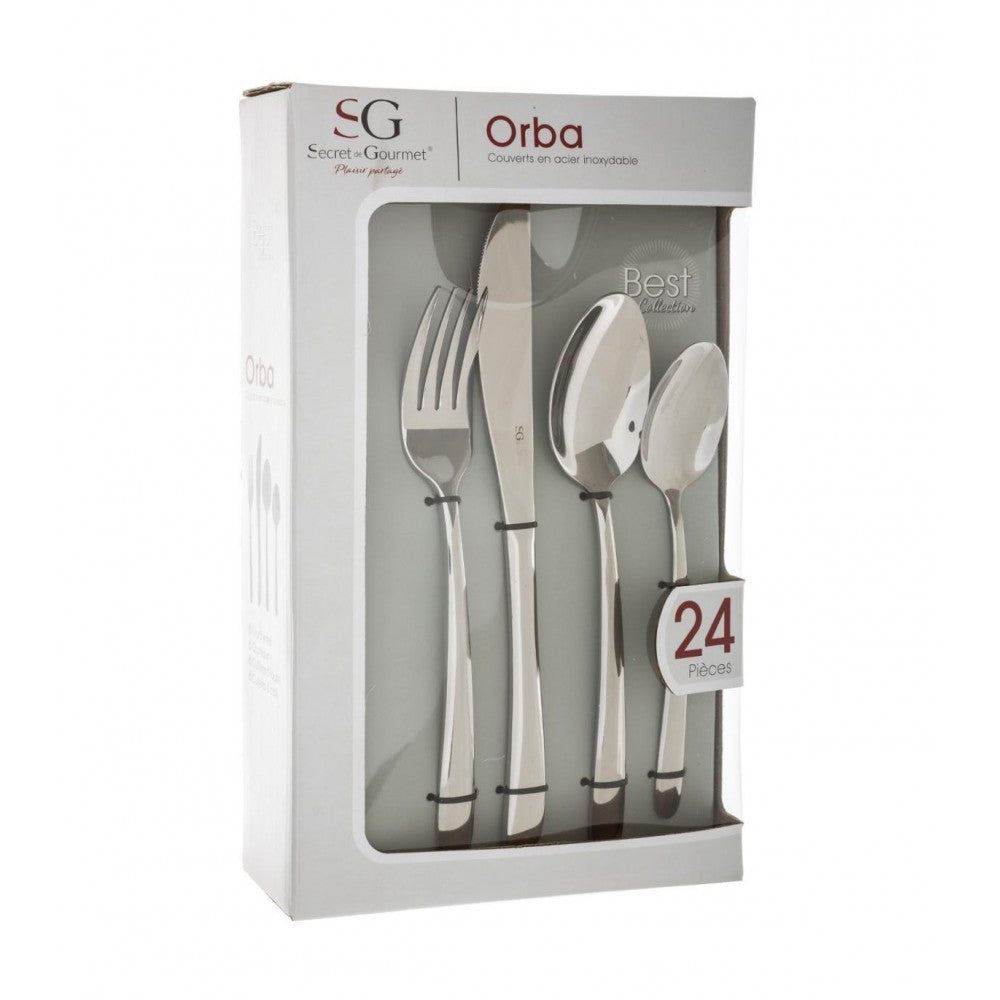 Set tacamuri Orba Premium, inox, 24 piese