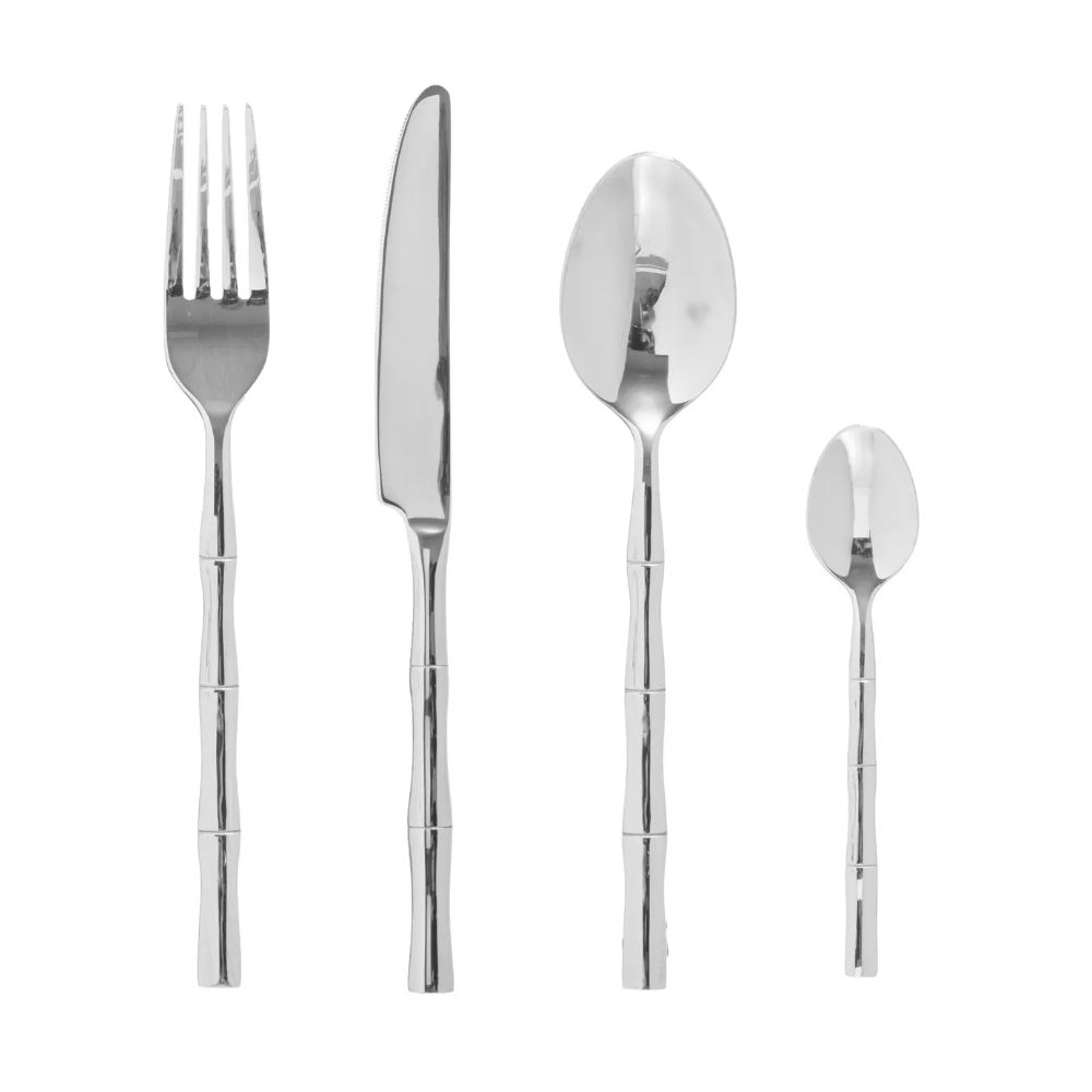 Set tacamuri SG Bamboo, inox, 24 piese