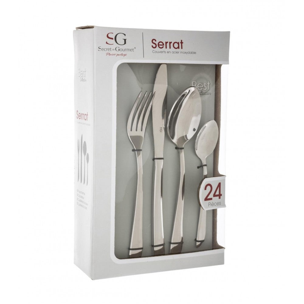 Set tacamuri SG Serrat, inox, 24 piese