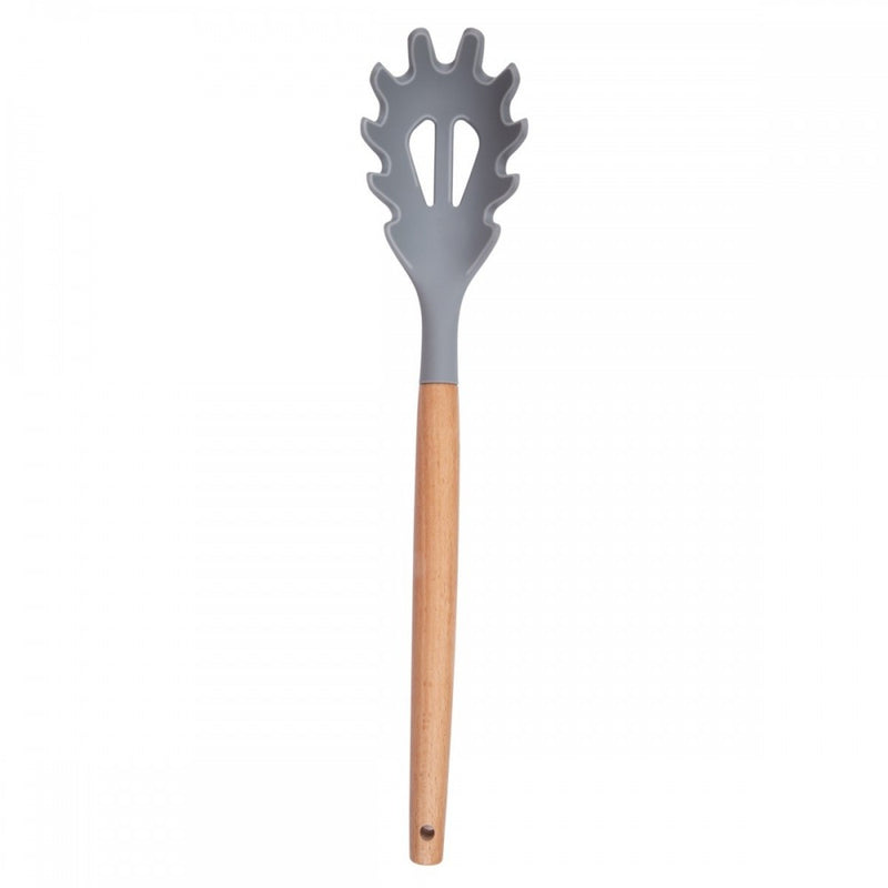 Set ustensile bucatarie Love cooking by Krasino, gri, silicon, lemn, metal, 12 piese