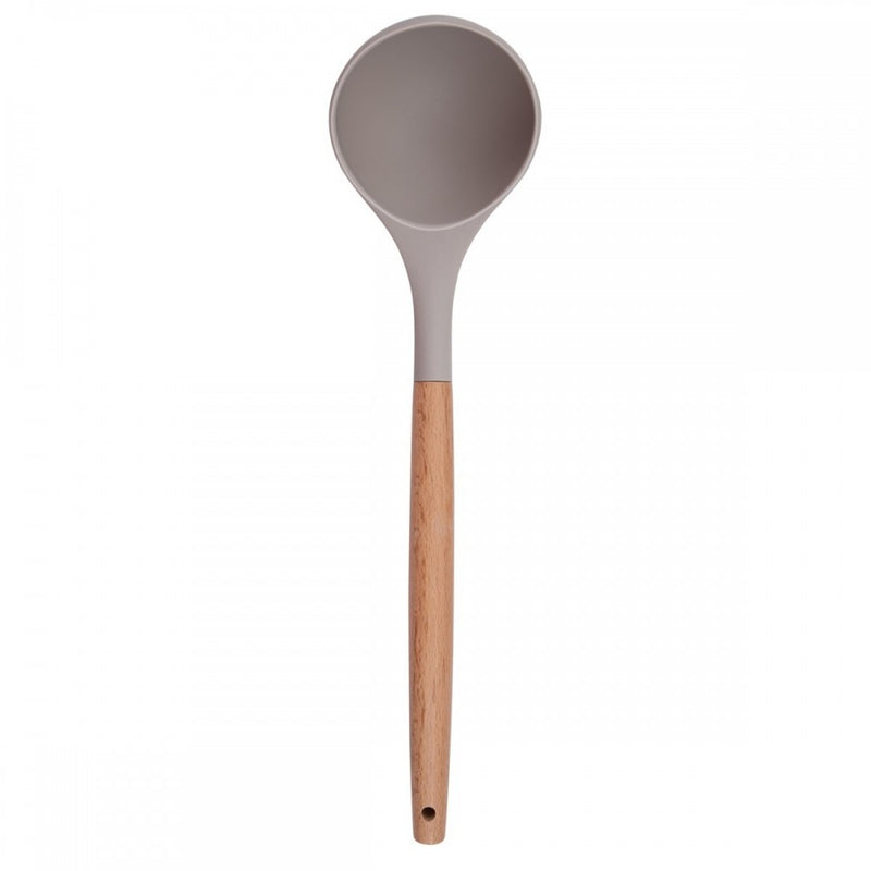 Set ustensile bucatarie Love cooking by Krasino, bej, silicon, lemn, metal, 12 piese