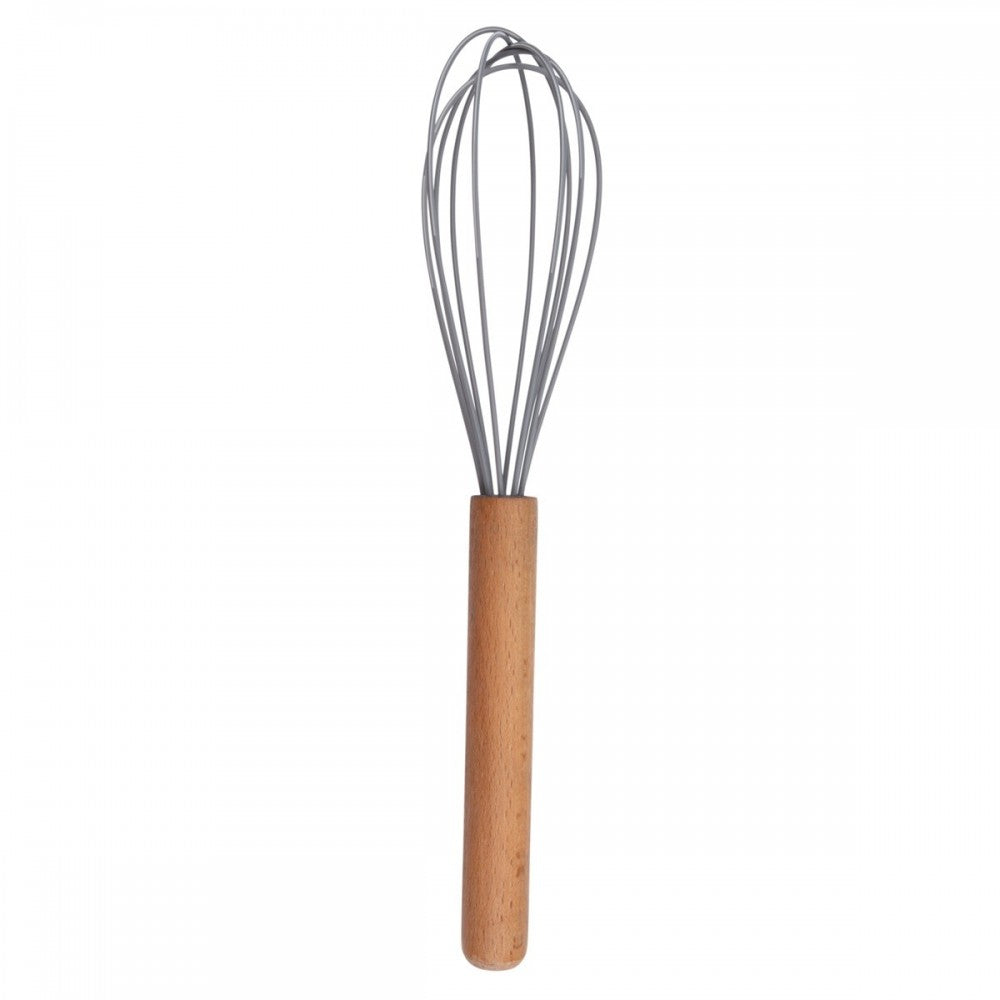 Set ustensile bucatarie Love cooking by Krasino, gri, silicon, lemn, metal, 12 piese