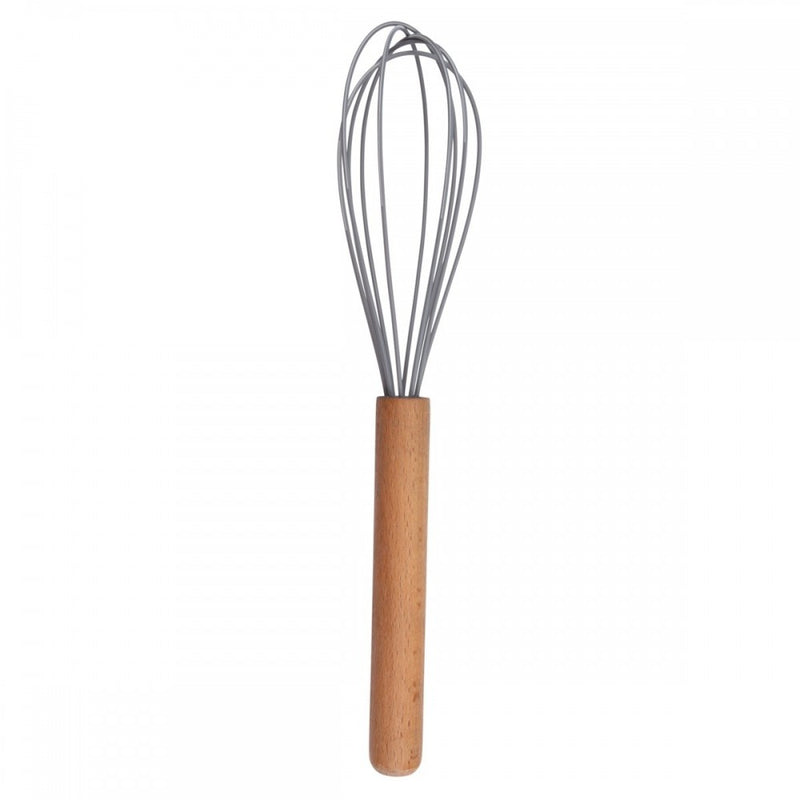 Set ustensile bucatarie Love cooking by Krasino, gri, silicon, lemn, metal, 12 piese