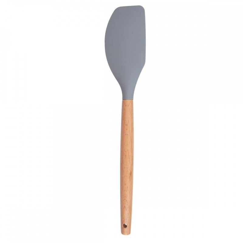 Set ustensile bucatarie Love cooking by Krasino, gri, silicon, lemn, metal, 12 piese
