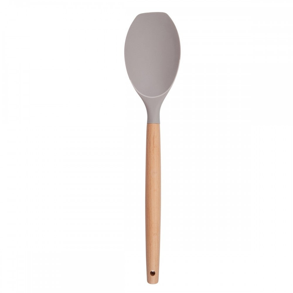 Set ustensile bucatarie Love cooking by Krasino, bej, silicon, lemn, metal, 12 piese
