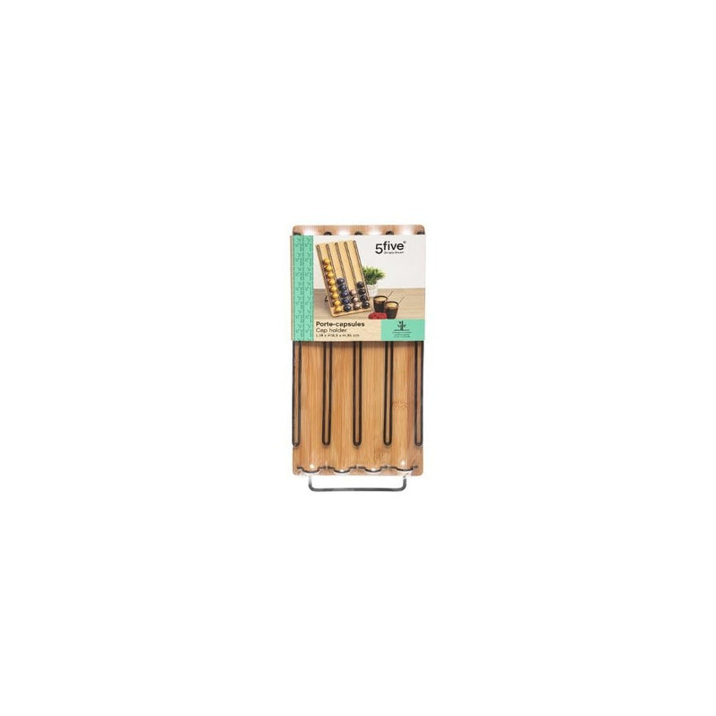Suport 40 capsule cafea 5FIVE, bambus,18 x 35 cm