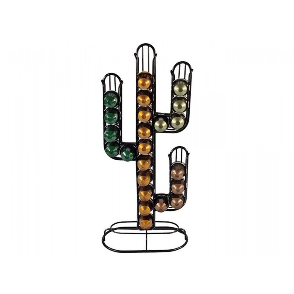 Suport 50 capsule Nestle Cactus, otel, 17x43 cm