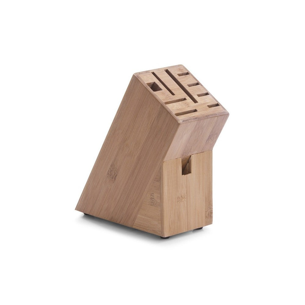 Suport cutite Zeller din bambus, 22 x 22 x 9 cm, Maro