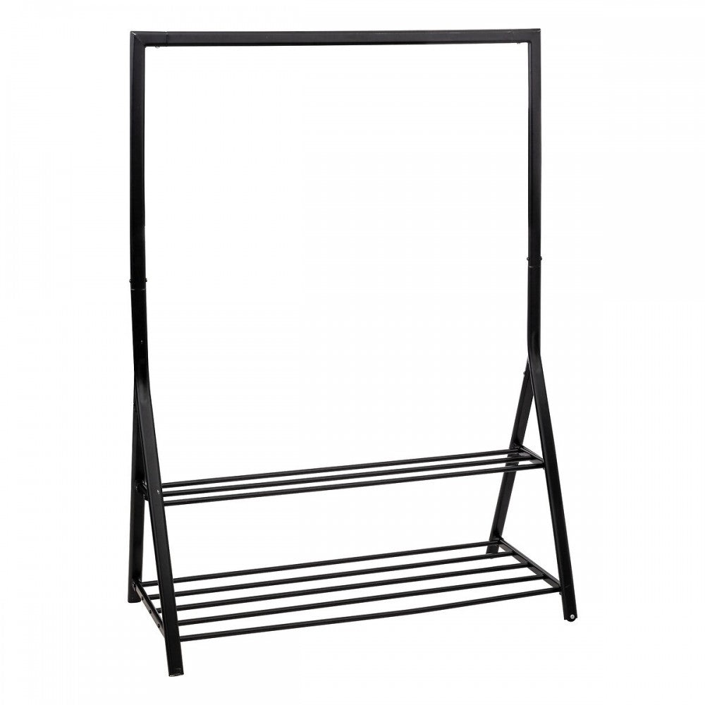 Suport Haine Athena, metal, negru, 121 x 56.5 x H 167 cm