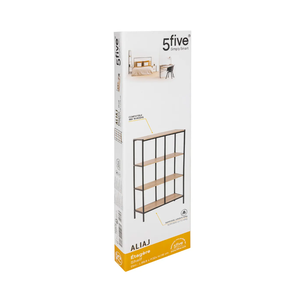 Raft AliajBox, metal, MDF, 69 x D32 x H116