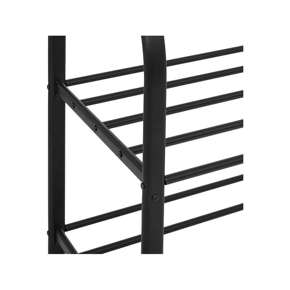 Suport haine dublu Athena, metal negru, 117 x 50 x H170 cm