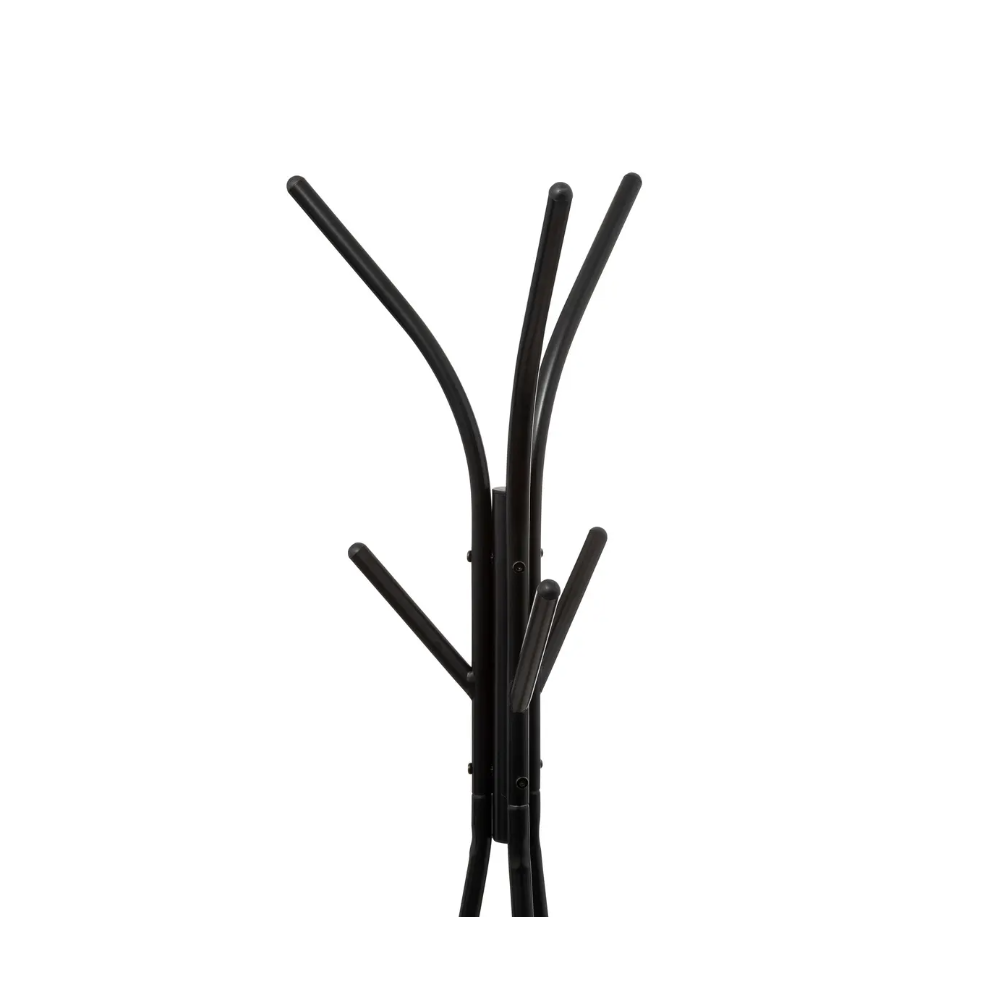 Cuier haine Jano, metal, vertical, 6 carlige, negru, 40 x H175 cm