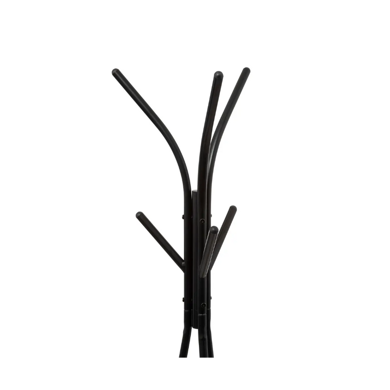 Cuier haine Jano, metal, vertical, 6 carlige, negru, 40 x H175 cm